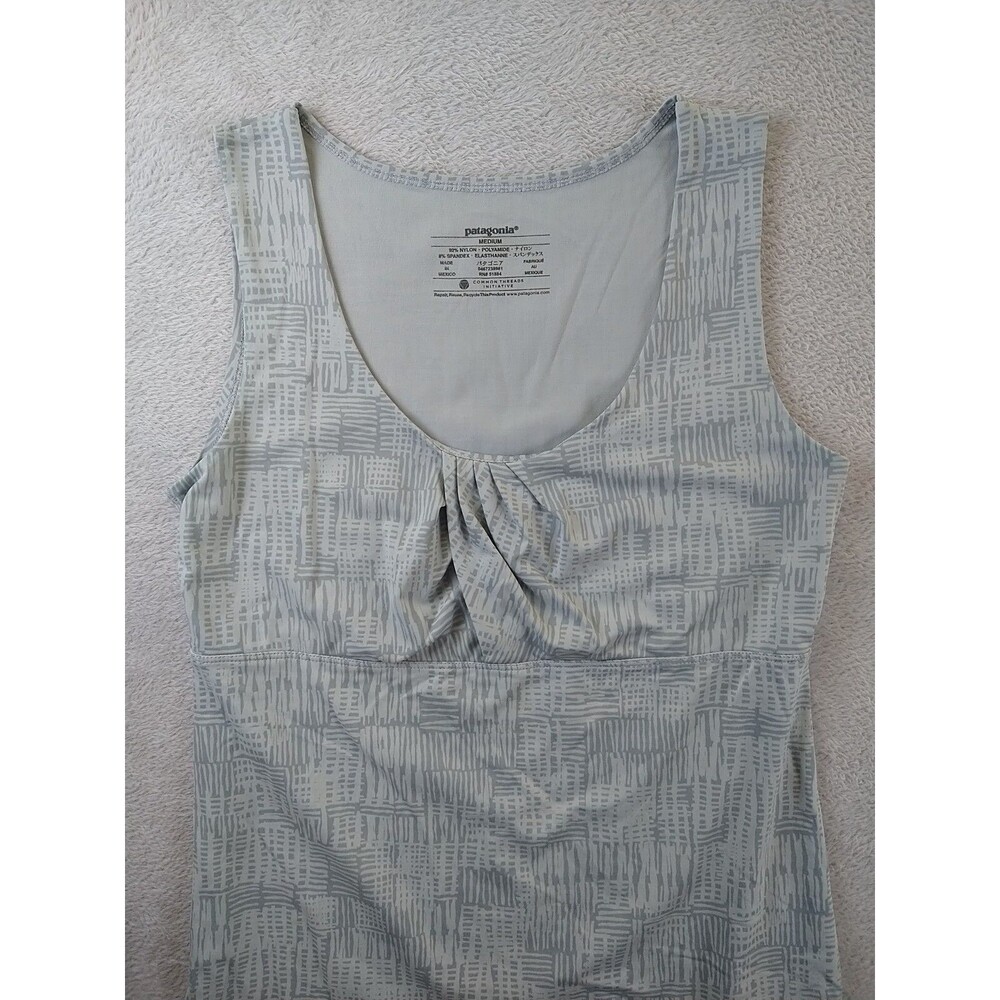 Patagonia Bandha Top Platinum Tank Top Women's Medium Ruched Athletic Hike